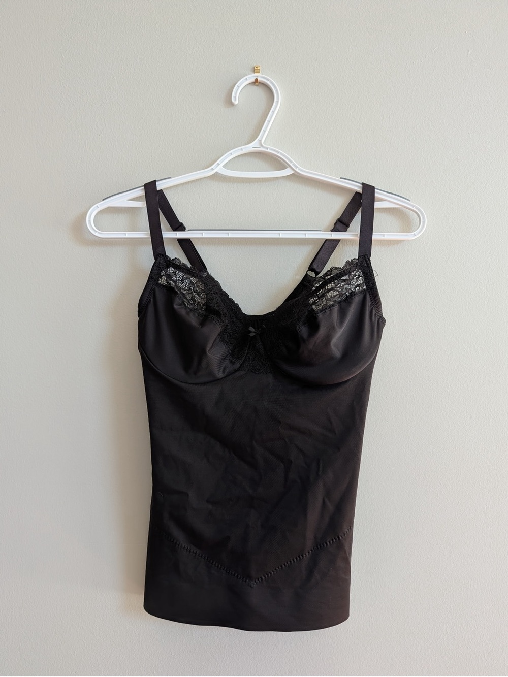 Miraclesuit Black Lace-Trim Shaping Camisole